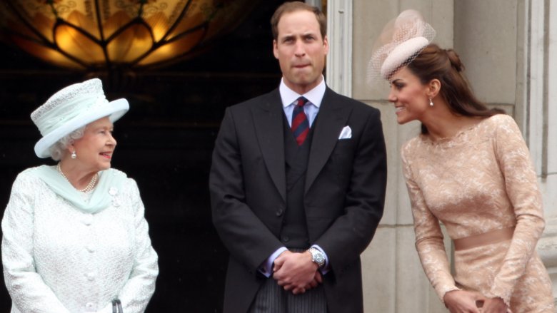 La reine Elizabeth, le prince William et Kate Middleton