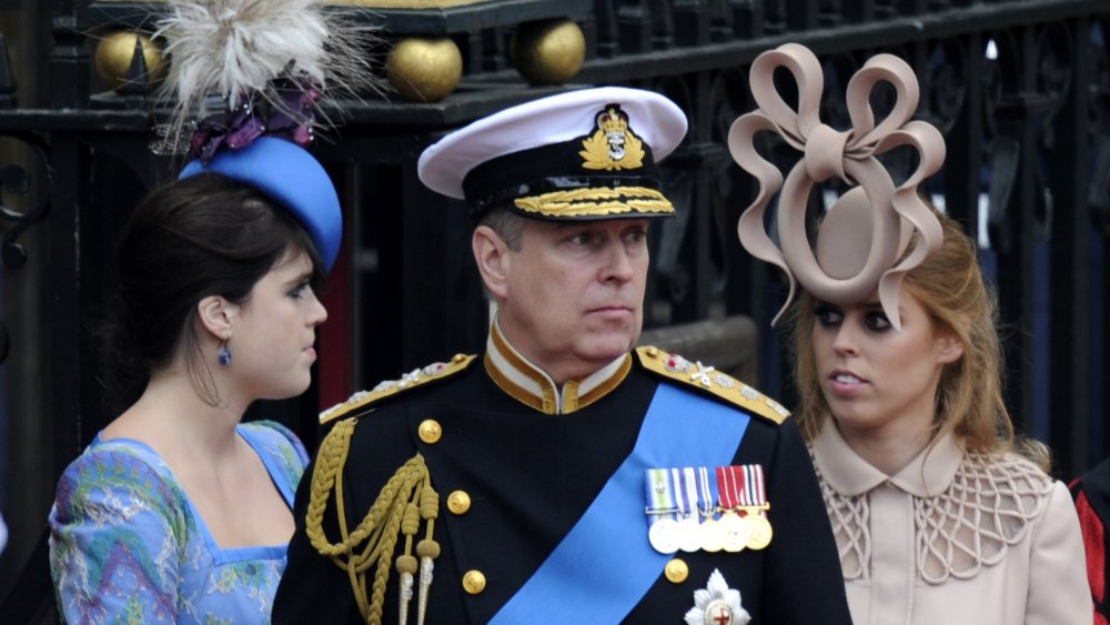 Le prince Andrew avec ses filles