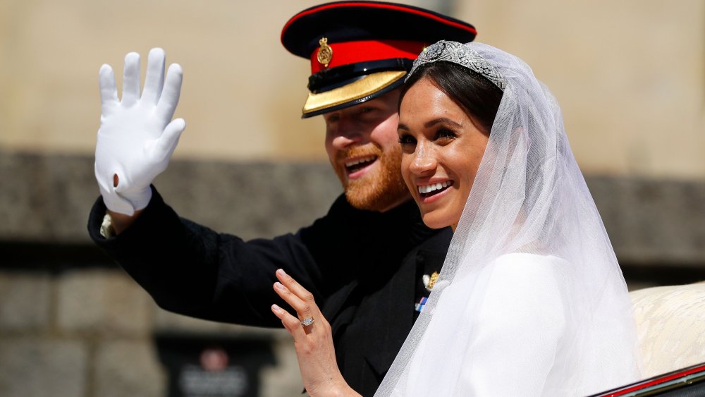 Le prince Harry et Meghan Markle le jour de son mariage