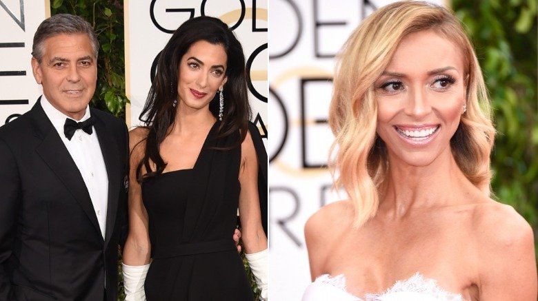 George Clooney, Amal Clooney et Giuliana Rancic aux Golden Globe Awards 2015