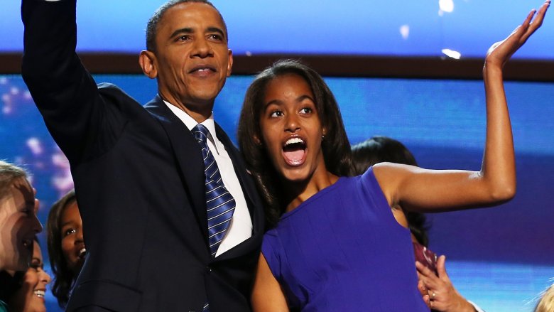 Malia Obama et Barack Obama