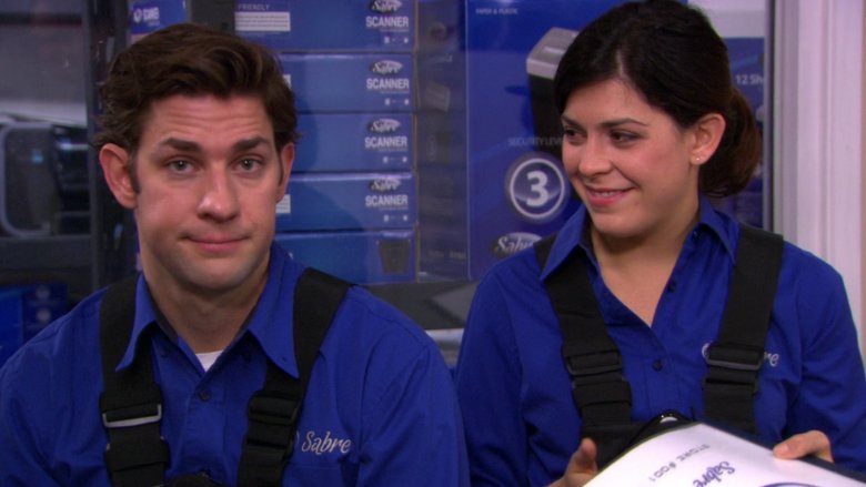 John Krasinski et Lindsey Broad au bureau