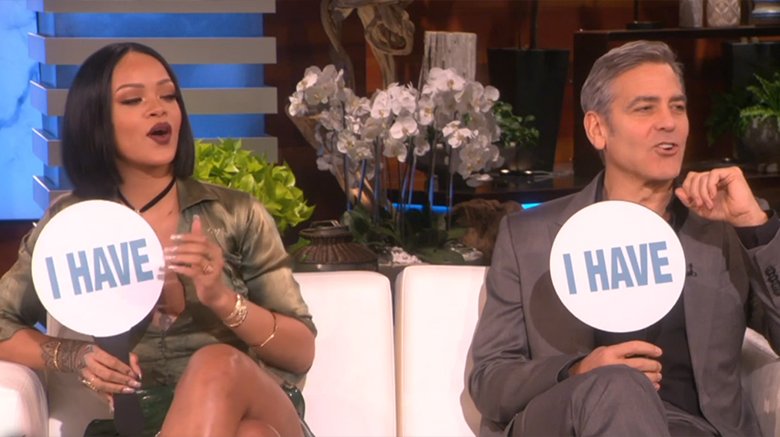 Rihanna et George Clooney dans The Ellen Show