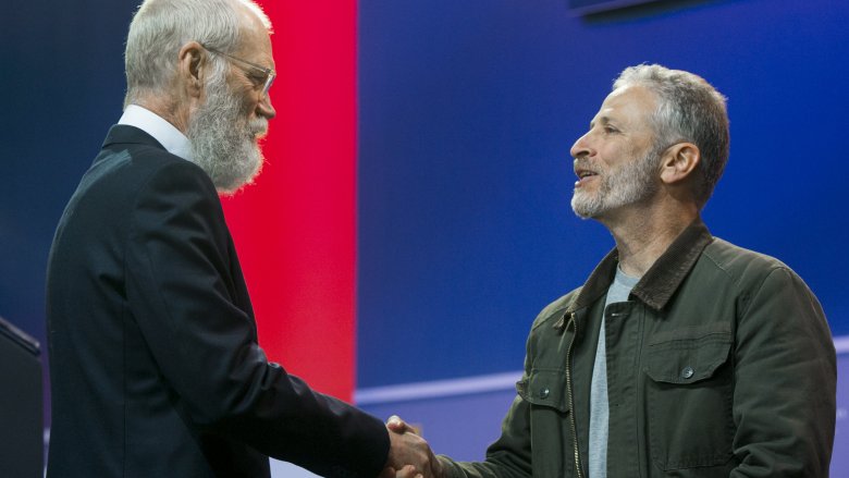 Jon Stewart et David Letterman