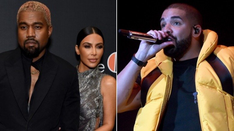 Kanye West, Kim Kardashian et Drake