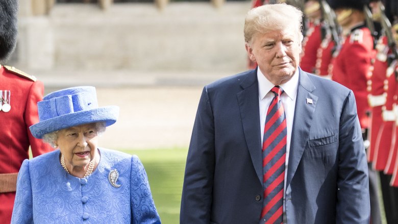 La reine Elizabeth II, Donald Trump