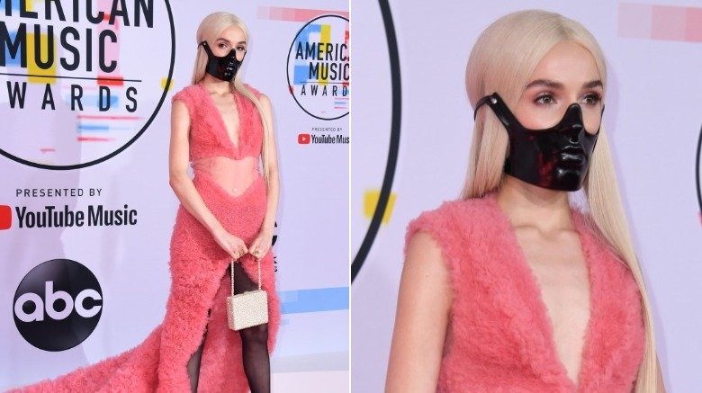 Coquelicot sur le tapis rouge des American Music Awards 2018