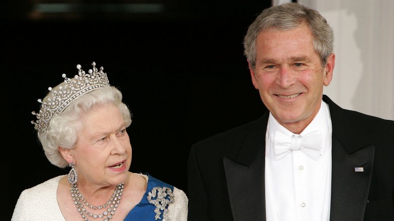 La reine Elizabeth, George W. Bush