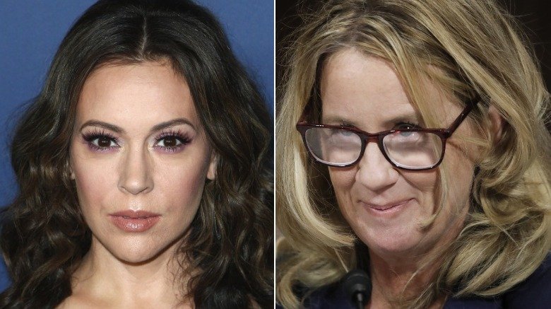 Alyssa Milano et Dre Christine Blasey Ford aux audiences de Brett Kavanaugh