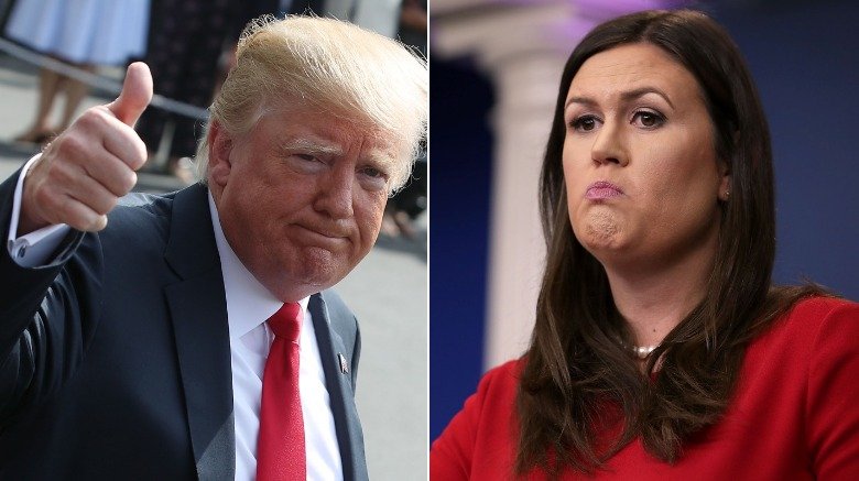 Donald Trump et Sarah Huckabee Sanders