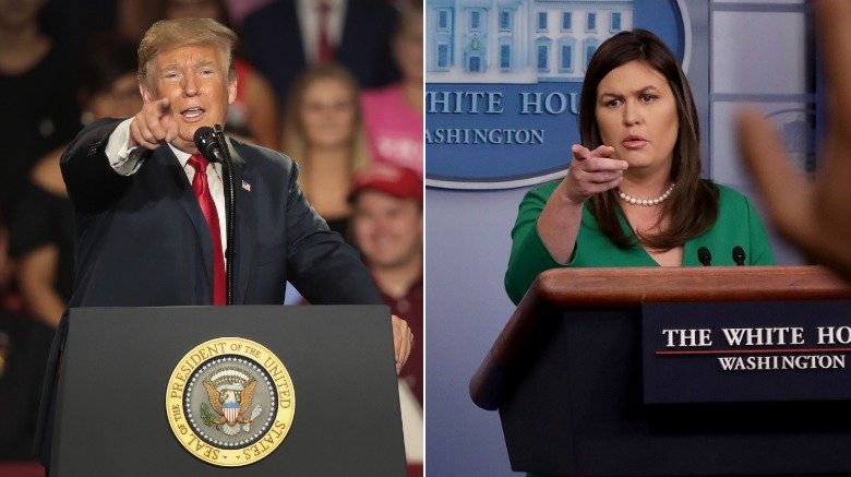 Donald Trump et Sarah Huckabee Sanders