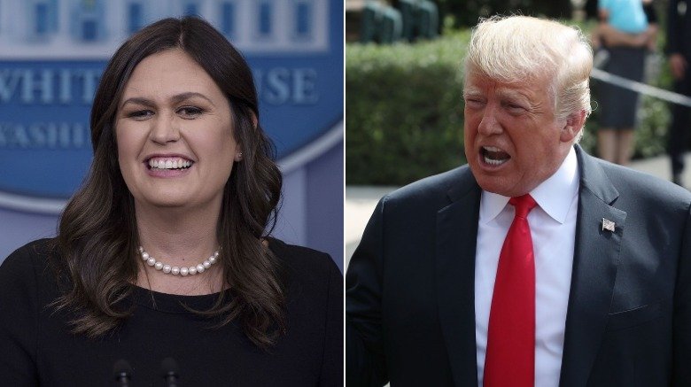 Sarah Huckabee Sanders et Donald Trump