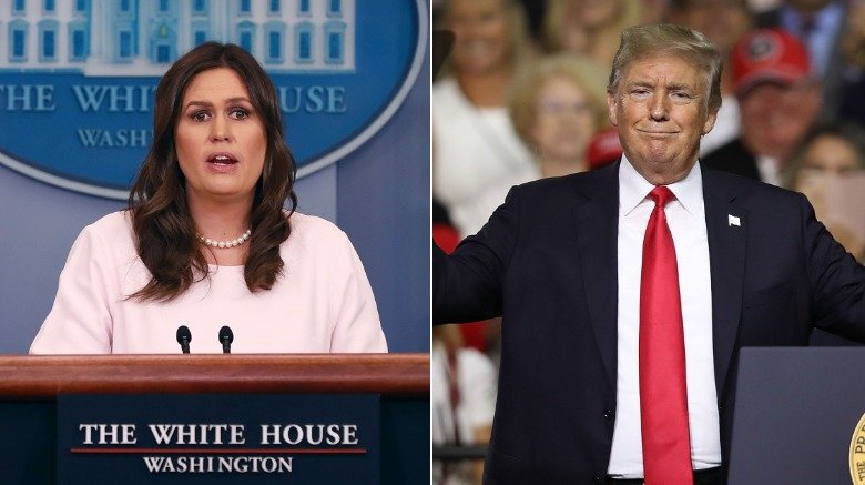 Sarah Huckabee Sanders et Donald Trump