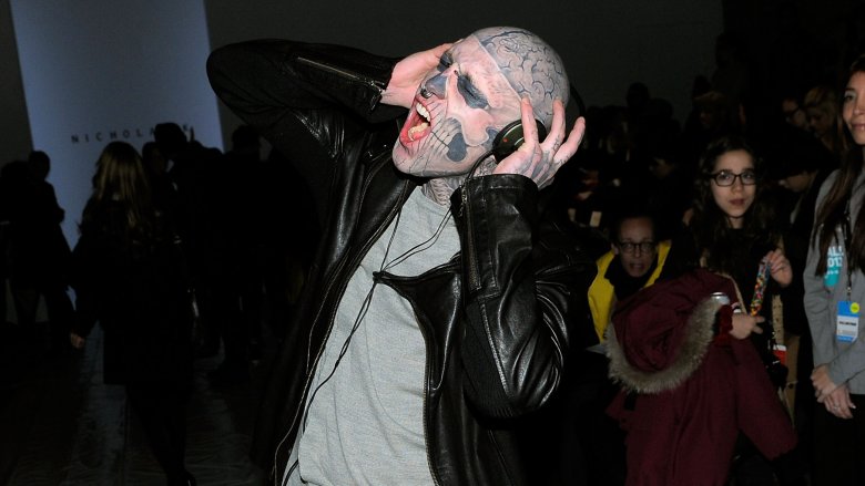 Rick Genest lors de la Fashion Week de New York