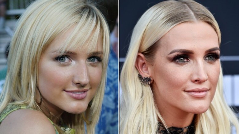 Ashlee Simpson avant et après le travail du nez