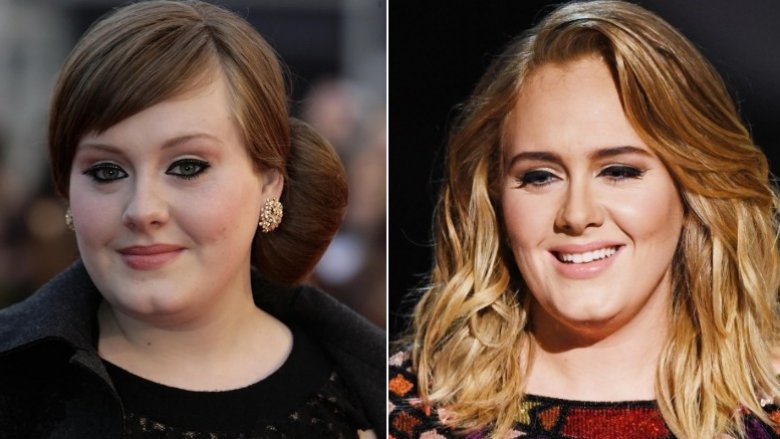 Adele avant et après le travail du nez