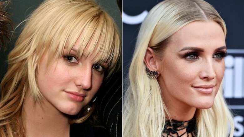 Avant et après le travail de nez d'Ashlee Simpson