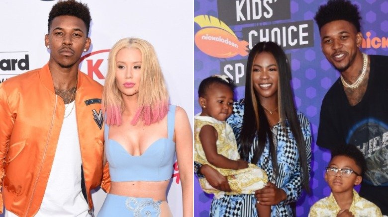 Nick Young et Iggy Azalea / Nick Young avec Keonna Green et leurs deux enfants