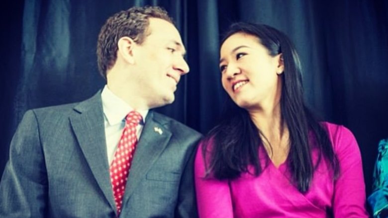 Clay Pell et Michelle Kwan en 2015