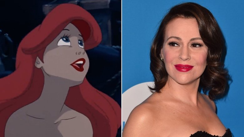 Ariel de La Petite Sirène et Alyssa Milano