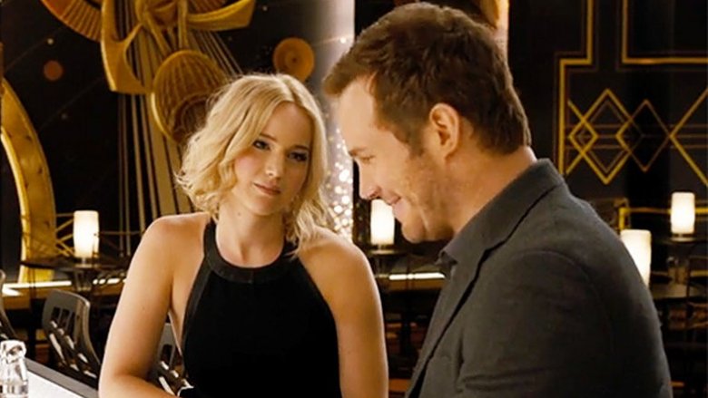 Jennifer Lawrence, Chris Pratt dans Passengers