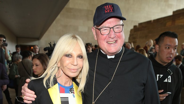 Donatella Versace et le cardinal Dolan