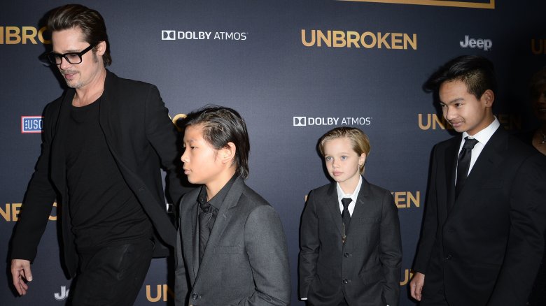 Brad Pitt et trois de ses enfants