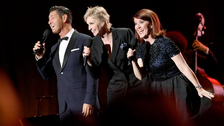 Jane Lynch avec Kate Flannery et Tim Davis