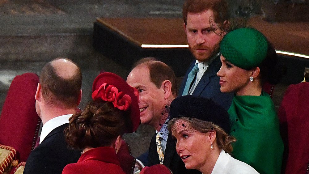 Le prince William, Kate Middleton, Meghan Markle et le prince Harry