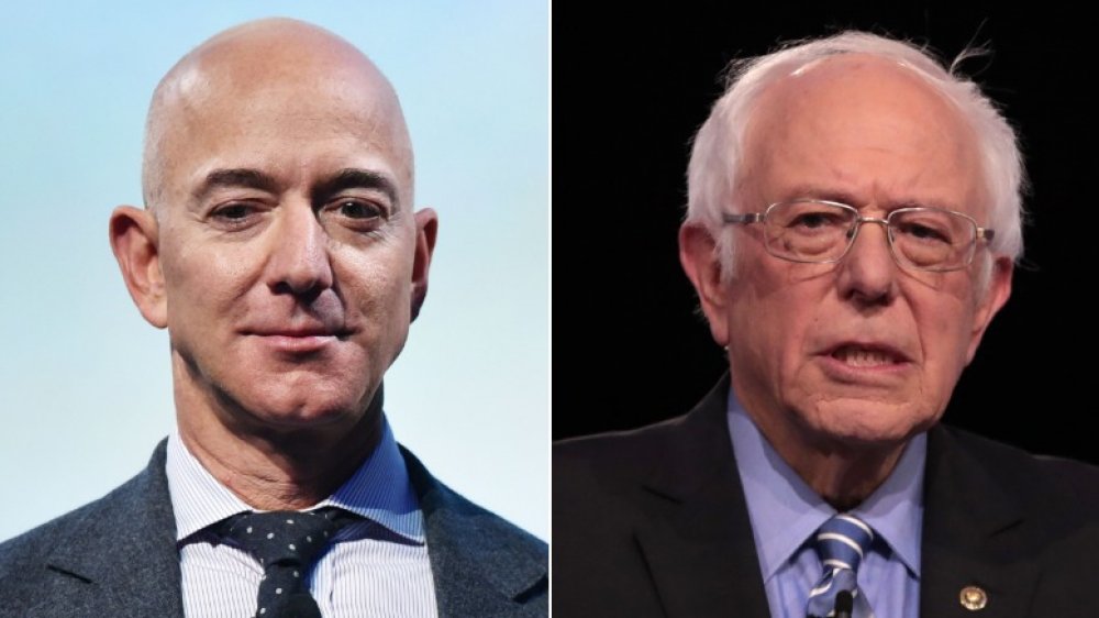 Jeff Bezos, Bernie Sanders