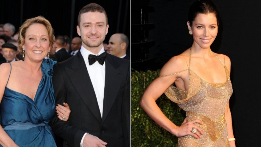 Justin Timberlake, sa mère, Jesica Biel 