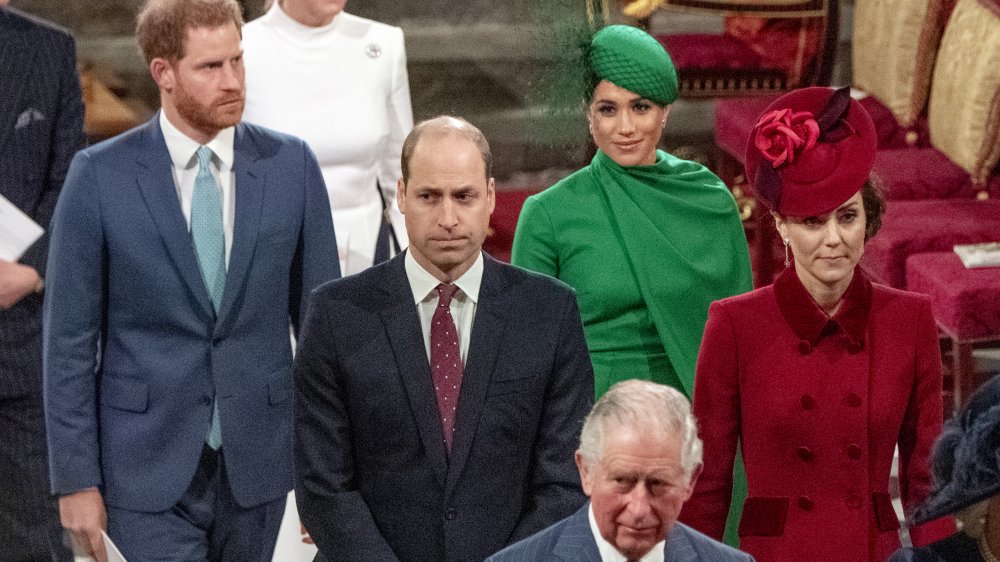 Le prince Harry, Meghan Markle, le prince William, Kate Middleton et le prince Charles