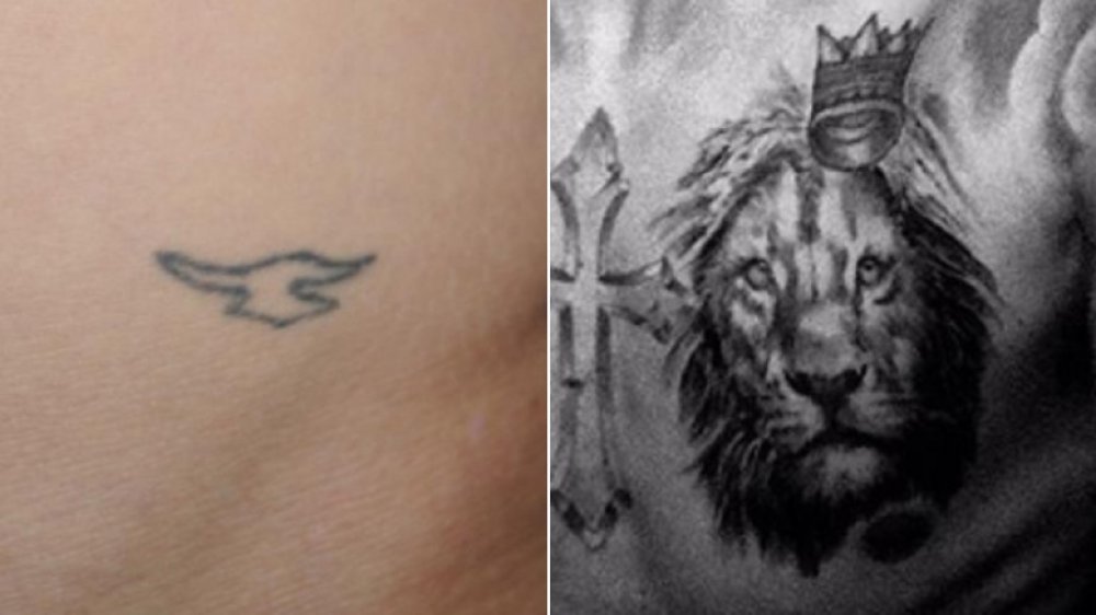 Tatouage de mouette de Justin Bieber, tatouage de lion de Justin Bieber