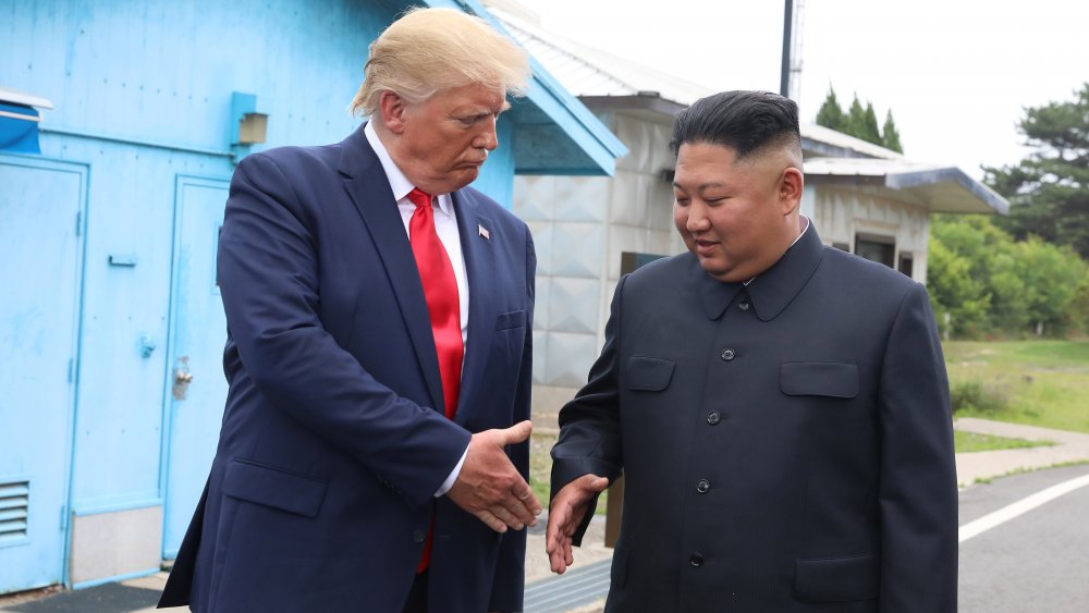 Kim Jong Un et le président Donald Trump