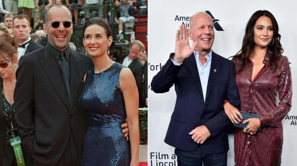 Bruce Willis et Demi Moore; Bruce Willis et Emma Heming