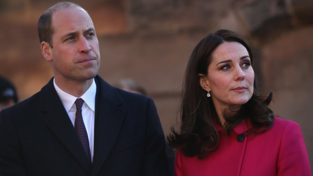 Le prince William, Kate Middleton grimaçant