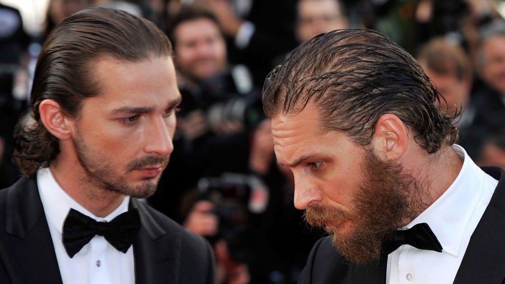 Shia LaBeouf et Tom Hardy sur le tapis rouge lors de la première de Lawless 