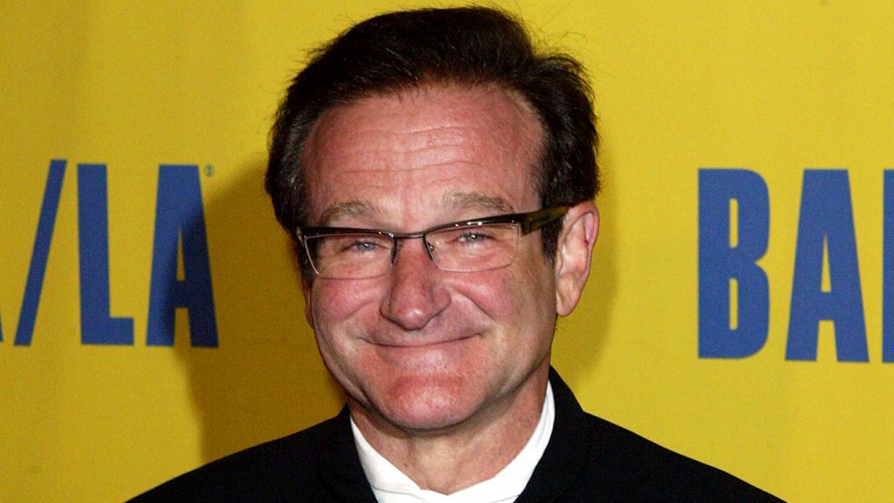 Robin Williams souriant à la 12e remise annuelle des BAFTA / LA Brittanica Awards 