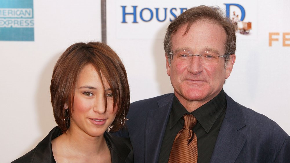 Zelda Williams et Robin Williams lors d'une projection de House of D