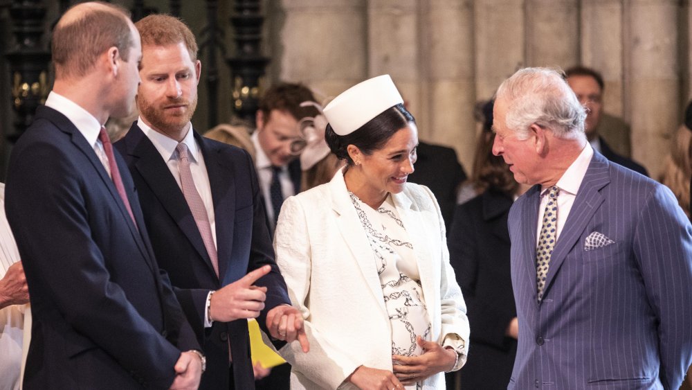 Prince William, Prince Harry, Prince Charles et Meghan Markle 