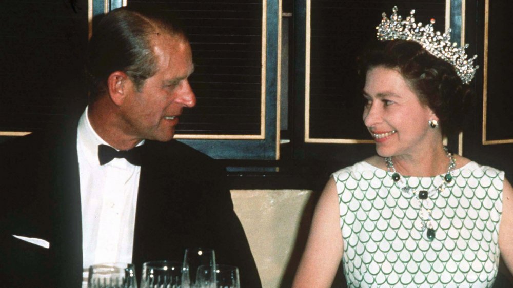 Le prince Philip et la reine Elizabeth lors d'un banquet au Canada