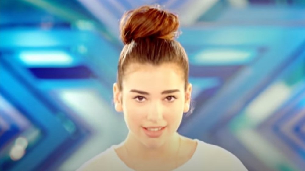 A young Dua Lipa in an X Factor commercial