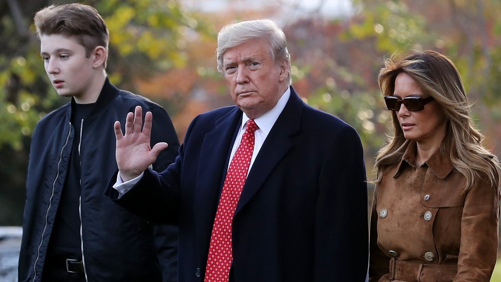 Barron, Donald et Melania Trump