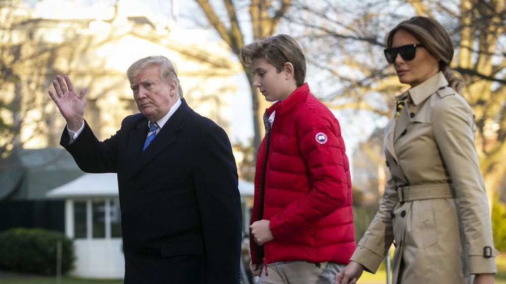 Melania, Barron et Donald Trump 