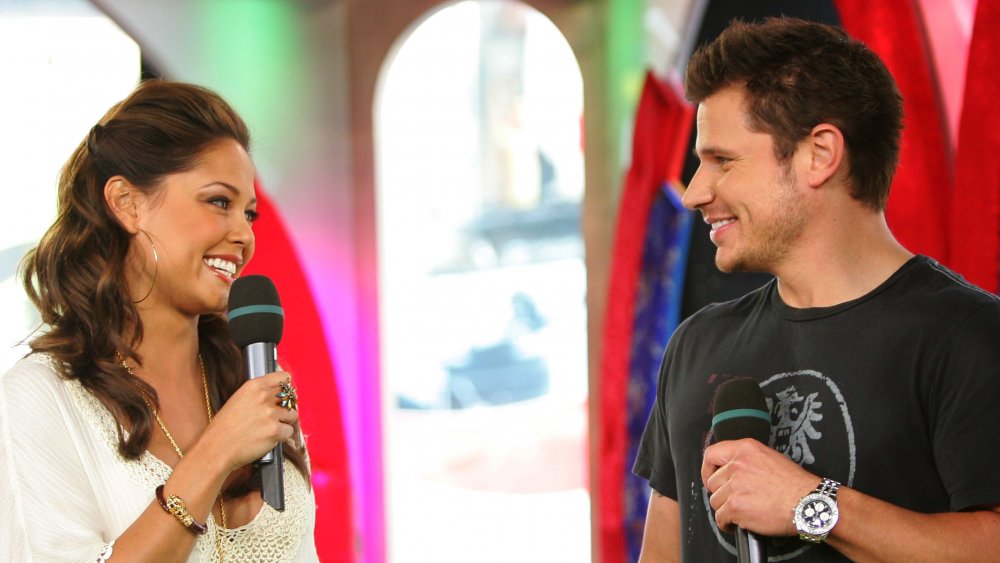 Vanessa Minnillo et Nick Lachey sur MTV Total Request Live en 2006