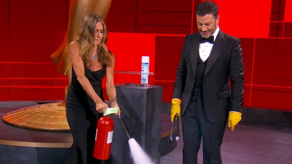 Jennifer Aniston et Jimmy Kimmel aux Emmy Awards 2020 