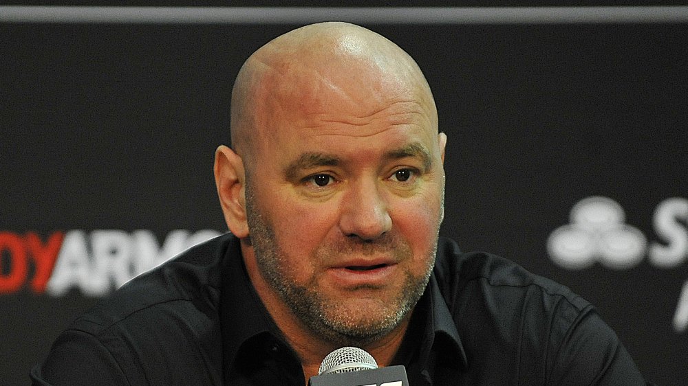 Dana White en conférence de presse d’après-match après l’événement UFC 236 en 2019