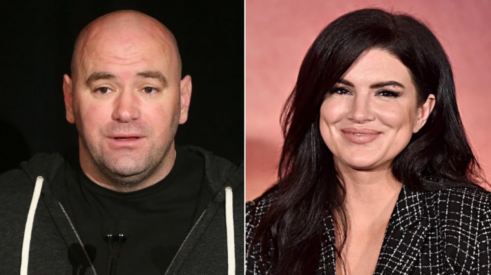 Dana White lors de la tournée de presse de l’Association des critiques de télévision d’hiver 2013; Gina Carano à la Journée mondiale de la presse Disney en 2019