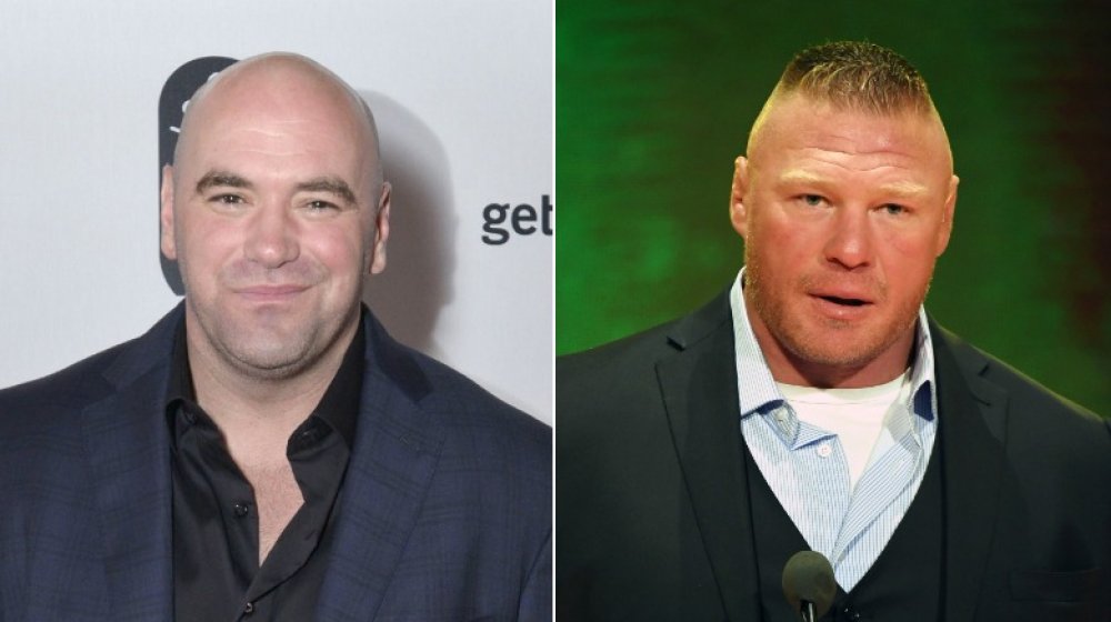 Dana White au 25e anniversaire Adweek Brand Genius Gala; Brock Lesnar à la conférence de presse de la WWE en 2019