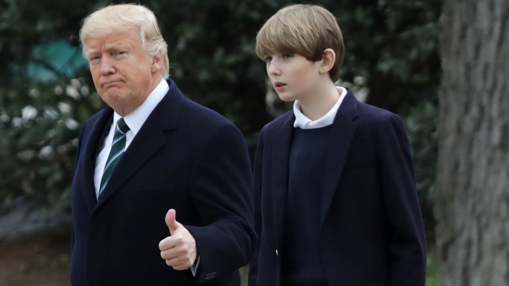 Donald Trump et Barron Trump à la Maison Blanche 